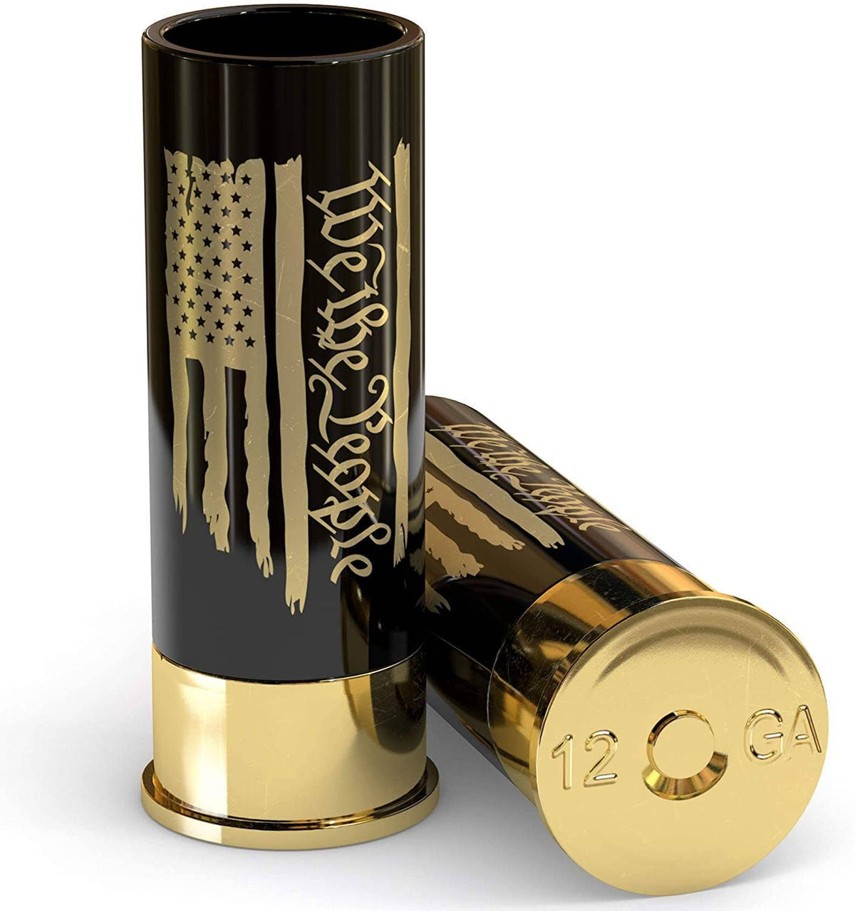 12 Gauge Shot Glasses Set of 4 - We The People American Flag